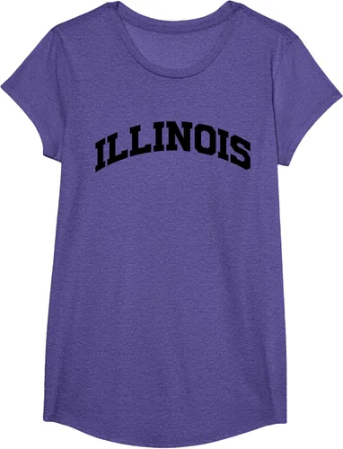Vista 21 de Illinois Gift - Camiseta de diseño deportivo con texto universitario, gris, S