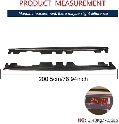 Vista 6 de Faldas laterales de fibra de carbono para BMW Serie 3 E92 E93 M3 2 2 puertas 2008-2013 falda lateral de coche Extensión Panel basculante salida