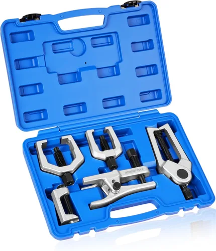 Vista 9 de DAYUAN Kit de herramientas de servicio frontal profesional, 5 piezas, color azul, extractor de brazo Pitman, separador de rótula, herramienta