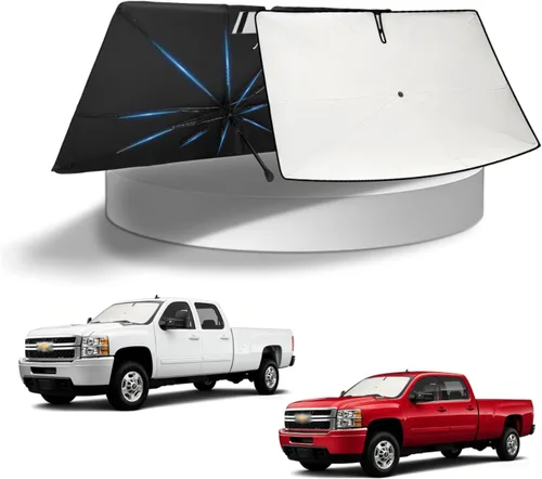 Vista 311 de KUST - Parasol plegable para parabrisas para BMW X1 E84, accesorios 2011 2012 2013 2014 2015, protector de visera de sol ajustable que bloquea
