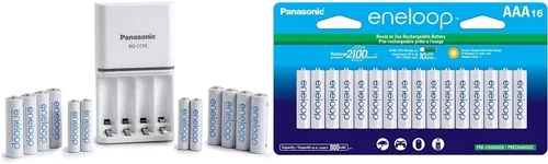 Vista 8 de Eneloop Panasonic K-KJ55MC84CZ Power Pack; 8AA, 4AA y batería avanzada de 3 horas cargador rápido y baterías recargables precargadas BK-4MCCA4BA AAA