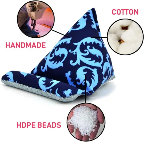 Vista 3 de Soporte de teléfono para escritorio, soporte de almohada para teléfono para iPhone 15 16 Pro, soportes de teléfono de tela hechos a mano tipo bean