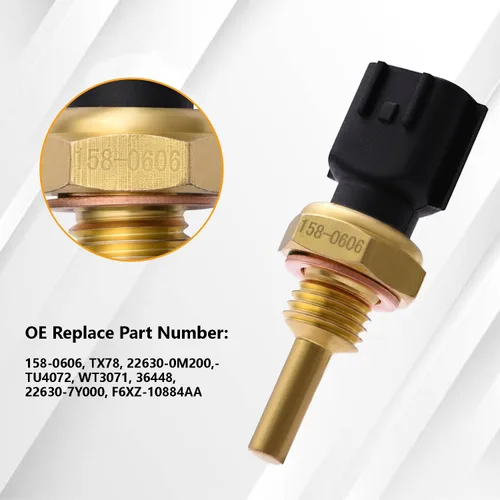 Vista 2 de Sensor de temperatura del refrigerante 158-0606 22630-0M200 22630-7Y000 TX78 compatible con Infiniti EX35 FX45 G20 25 37 I30 M56 Q50 60 70 QX80