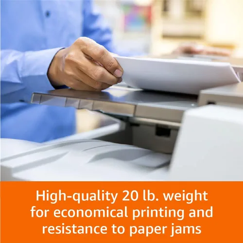 Vista 4 de Amazon Basics - Papel de copia multipropósito para impresora (blanco brillante 96, 8.5 x 11 pulgadas, 1 resma (500 hojas)