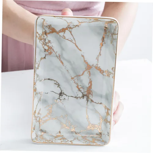 Vista 8 de SHERCHPRY Ceramic Jewelry Tray Bandejas Decorativas Ceramic Ring Plate Trinket Tray Ceramic Jewelry Dish Ceramic Tray Ceramic Earring Tray Ceramic