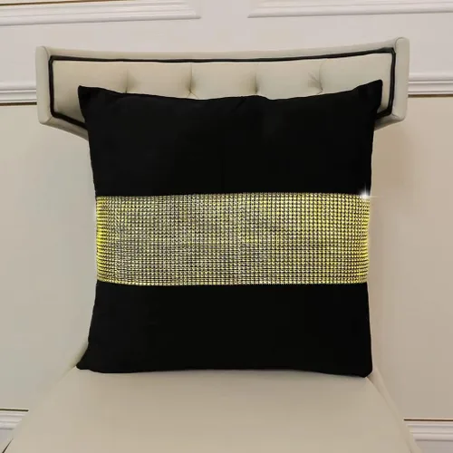 Vista 11 de Juego de 2 manteles individuales de Navidad, manteles individuales para mesa de comedor, lentejuelas doradas, diamantes de imitación, color negro