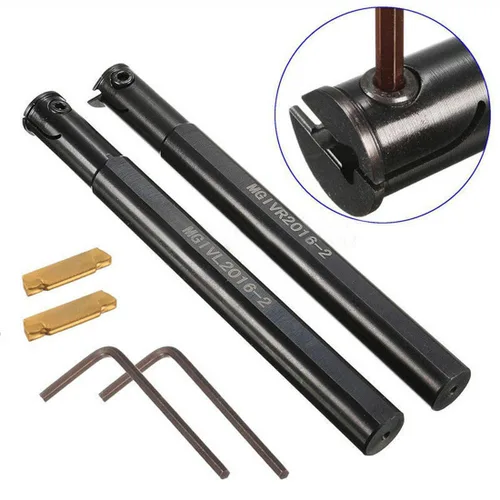 Vista 5 de 2PCS 5/8" MGIVR2016-2 MGIVL2016-2 Torno Barra de mandrinar ranurado Cut-Off Tool Holder con 2PCS MGMN200-G NC3020 Inserto