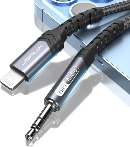 Vista 11 de JSAUX - Cable de audio Lightning a 0.138 pulgadas (3.5mm) de 3.3 pies, [certificado Apple MFi] auriculares para iPhone, cable auxiliar Lightning