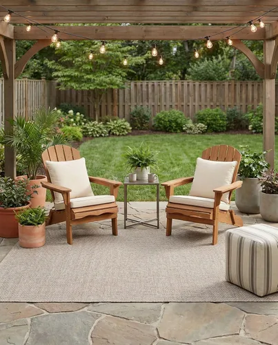 Vista 62 de Rugs.com Outdoor Solid Collection - Alfombra de pelo plano beige de 2 x 3 pulgadas, perfecta para entradas, cocinas, rincones de desayuno, piezas