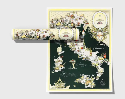 Vista 2 de Carta Gastronomica - Carta Gastronomica - Cocina italiana decoración de restaurante sin marco (16 x 20 pulgadas)