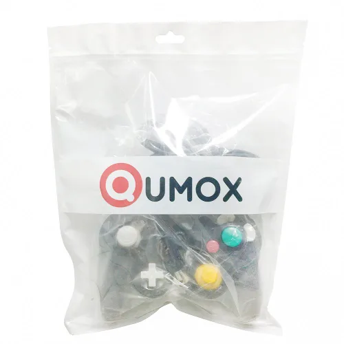 Vista 6 de QUMOX black wired classic controller joypad gamepad for Ntdo game-cube gc & wii