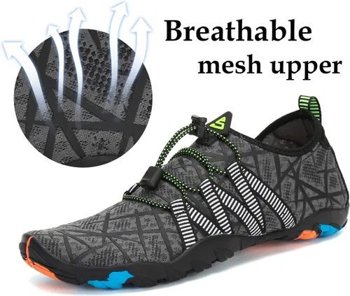 Vista 2 de Zapatos de agua para hombre y mujer, zapatos acuáticos descalzos, de secado rápido, para playa, natación, buceo, kayak, surf, deportes acuáticos
