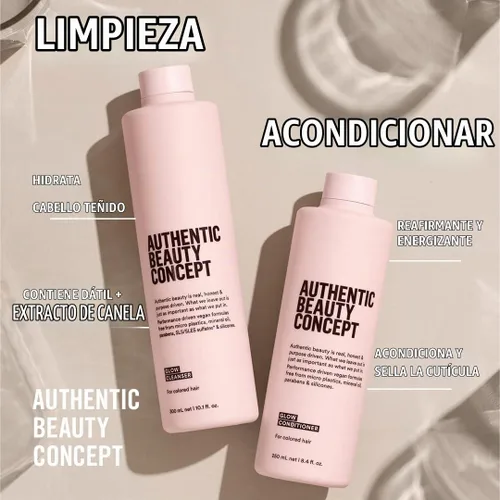 Vista 2 de Authentic Beauty Concept Glow Conditioner Cabello teñido Hidrata el cabello teñido Vegano y libre de crueldad Sin silicona