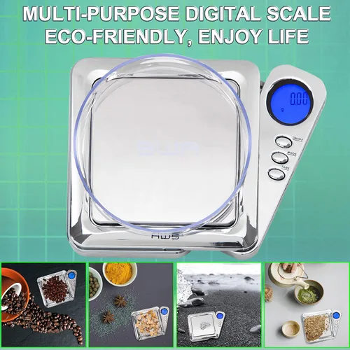 Vista 8 de American Weigh Scales Báscula digital de bolsillo de 5.29 oz x 0.00 oz - Serie Blade Mini báscula de precisión de 0.00 oz de precisión, báscula