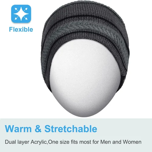 Vista 33 de Rotibox - Gorro inalámbrico con Bluetooth para deportes al aire libre, regalo de Navidad.