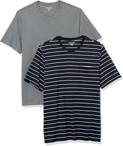 Vista 16 de Amazon Essentials Men's Short-Sleeve Crewneck Pocket T-Shirts, Pack of 2