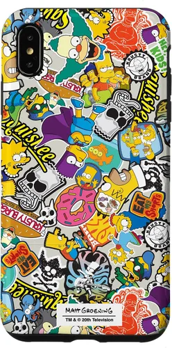 Vista 11 de Funda de collage de pegatinas para iPhone 14 Pro Max de Los Simpson