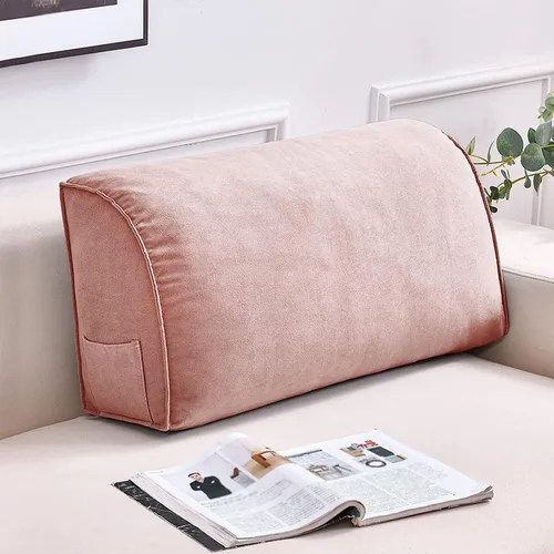 Vista 13 de Almohada triangular para sofá cama, almohada triangular cómoda para cabecera y respaldo de lectura, cojín de soporte lumbar para cuello y espalda