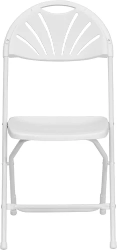 Vista 15 de Flash Furniture HERCULES Series - Silla plegable con respaldo de plástico blanco de 650 libras