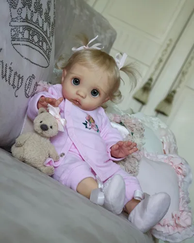 Vista 7 de iCradle Preciosa muñeca de bebé Reborn de 20 pulgadas, 19.7 in, de silicona suave, con ojos cerrados, muñeca recién nacida, regalo para mayores de 3