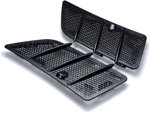 Vista 9 de Par de cubiertas de rejilla de ventilación de aire compatible con Mercedes Benz 2008 2009 2010 2011 W164 GL ML Clase 350 450 negro mate