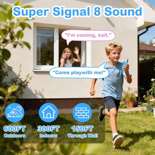 Vista 2 de Radioteléfonos de Vídeo para Niños, Juguetes de Radioteléfonos de Vídeo para Niños de 3 a 12 años, Niños y Niñas, Juego de 2 Radioteléfonos