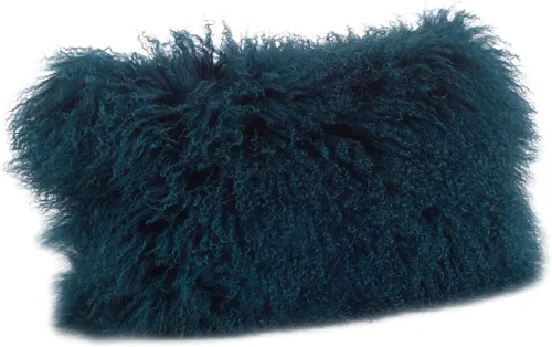 Vista 25 de Saro Lifestyle Almohada de piel de cordero mongol rellena de poliéster