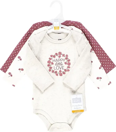 Vista 57 de Hudson Baby Body unisex de algodón de manga larga para bebé, leopardo rosa rojo