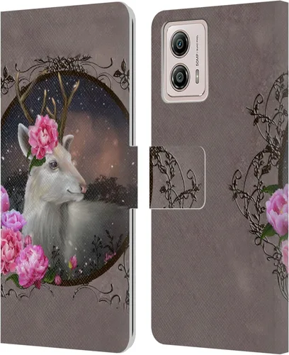 Vista 11 de Head Case Designs Officially Licensed Ash Evans Dandelion Fox Animals Leather Book Wallet Case Cover Compatible with Motorola Moto G53 5G