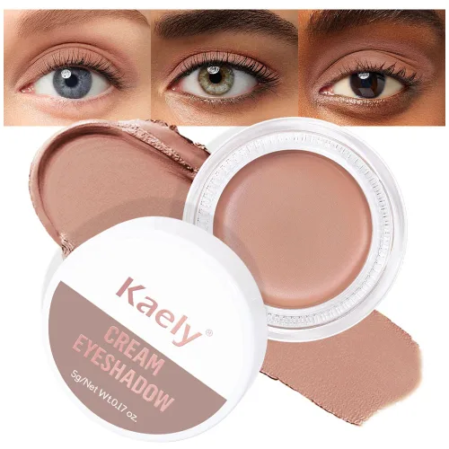 Vista 24 de evpct Paleta de maquillaje en pote de sombra de ojos en crema única para mujeres mayores, sombra de ojos de champán con shimmer, glitter metálico