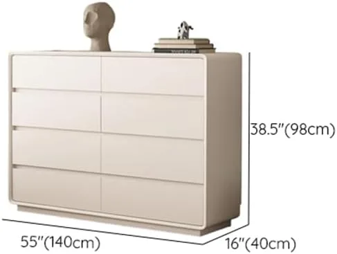 Vista 13 de LITFAD Mesita de noche moderna de estilo simple con 4 cajones de madera para dormitorio, armario de almacenamiento multifuncional para dormitorio