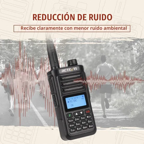 Vista 5 de Retevis RA89 - Radio de mano de doble banda bidireccional (paquete de 2)