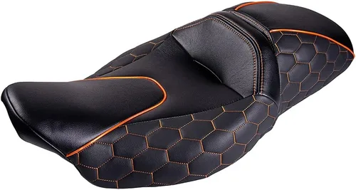 Vista 3 de Advanblack Asiento Cobra Con Costura Personalizada Para 08 Up Harley Touring
