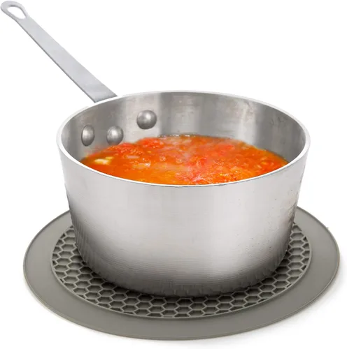 Vista 6 de PrepSolutions Multialfombrilla compacta para microondas, 9.5 pulgadas, gris – Protector de salpicaduras de alimentos para microondas y salvamanteles