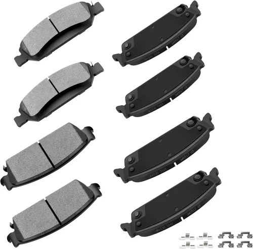 Vista 27 de Cciyu D627 Kit de 4 piezas de pastillas de freno cerámicas traseras 1994-2004 para Ford Mustang