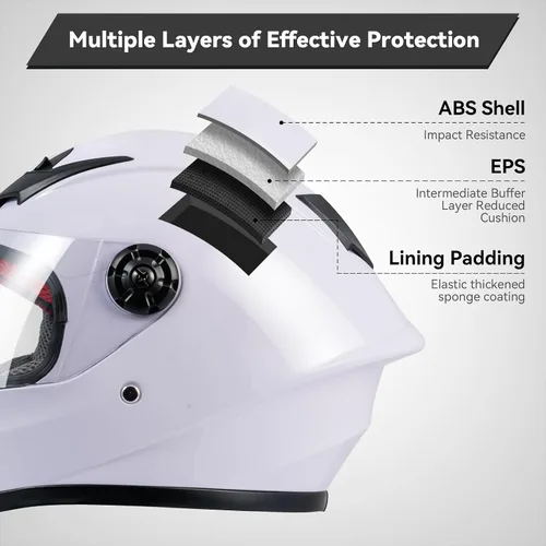 Vista 4 de Casco de motocicleta para niños, casco de cara completa para jóvenes, casco ligero aprobado por DOT para motocross, ATV, todoterreno, cascos