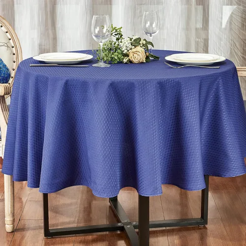 Vista 37 de Mantel redondo de poliéster resistente al agua y las manchas, lavable, mantel de tela para mesa de cocina y comedor