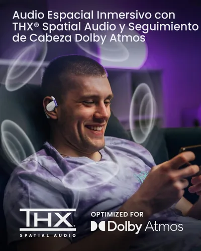 Vista 2 de Cleer ARC 5 Gaming - Auriculares de oído abierto, THX Spatial Audio y Dolby Blanco