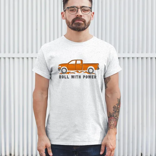 Vista 68 de Tee Hunt Camisetas gráficas y camisetas sin mangas para hombre Roll with Power Pickup Truck