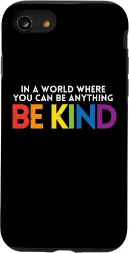 Vista 13 de Funda de regalo para iPhone 14 World Be Kind Rainbow LGBT Pride Lesbiana Gay Bi Trans