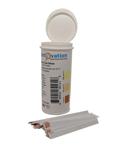 Vista 4 de Tiras reactivas de salinidad, 0-1000 ppm, paquete de 50 para soluciones de sal a base de cloruro para la educación científica, fabricado en EE. UU