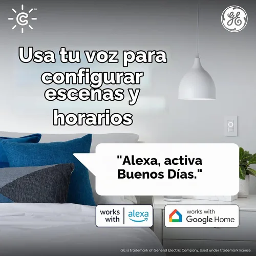 Vista 4 de [Usado] GE Lighting Cync - Bombillas LED inteligentes A19 con Bluetooth y Wi-Fi, 60 W de repuesto, compatible con Alexa + Google Home sin hub