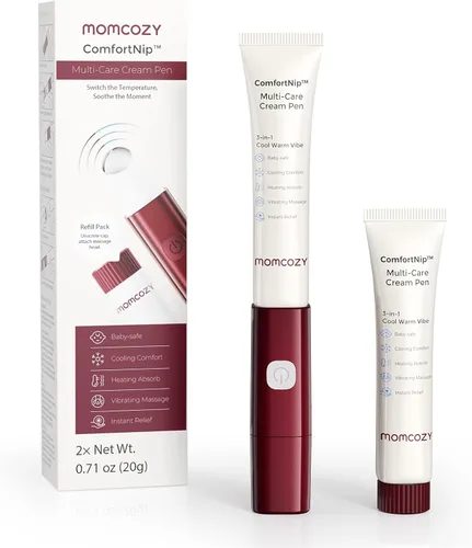 Vista 8 de Momcozy ComfortNip™ Crema de Rellena para Lápiz de Cuidado Múltiple 3-en-1, Crema de Lactancia Infundida con Plantas para Madres que Amamantan (20g)