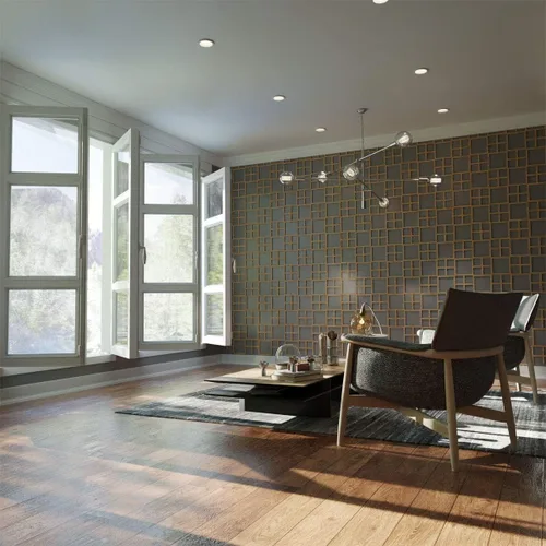Vista 21 de 40 7/8"W X 23 3/8" H Carlisle Carlisle Decorativo Carlisle Paneles de pared de madera, nogal