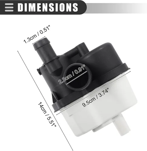 Vista 4 de Motoforti Bomba de detección de fugas de vapor de combustible, bomba de detección de vapor de diagnóstico de fugas de combustible, para BMW M3 Sedan