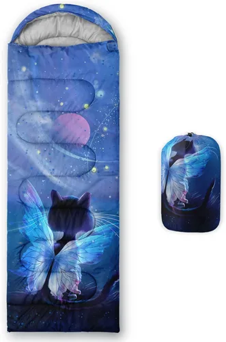 Vista 35 de Axolotl Saco de Dormir de Unicornio para Niños y Niñas – Sacos de Dormir Ligeros Cálidos para Clima Frío, Saco de Dormir Portátil Impermeable