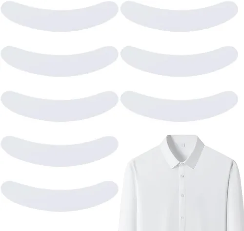 Vista 6 de White Tab Collar Replacement for Clergy Shirt Collar Card Accessory Plastic Tab Collar Inserts for Priest Shirt