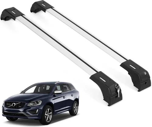 Vista 14 de ERKUL Barras transversales de techo resistentes de 220 libras para Volvo XC40 2019-2026 Soportes de metal sólido Barras transversales