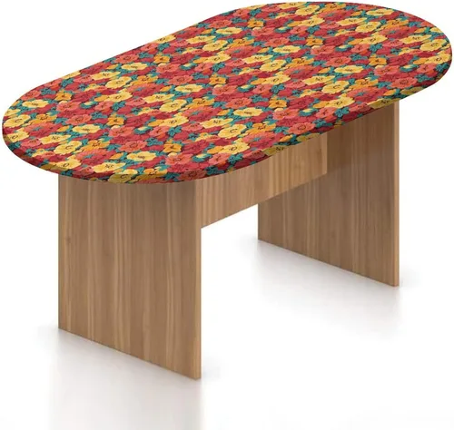 Vista 9 de Mantel ovalado ajustable para mesa de patio, poliéster elástico de Estados Unidos, mantel de mesa con estampado de patrón patriótico «Love My