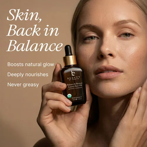 Vista 3 de Aceite facial orgánico USDA, fabricado en Estados Unidos con ingredientes naturales, fórmula antienvejecimiento para pieles propensas al acné